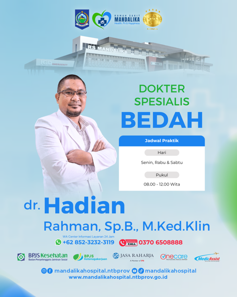 dr, Hadian Rahman, Sp.B., M.Ked.Klin
